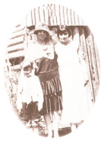 Nanny, her son and a boarder in the 1930s.
